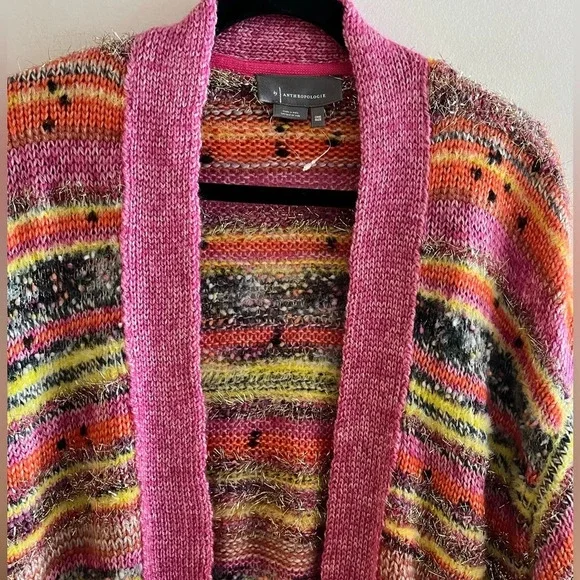 Anthropologie Juliette Space-Dyed Longline Cardigan Duster Knit Kimono - Picture 4 of 10